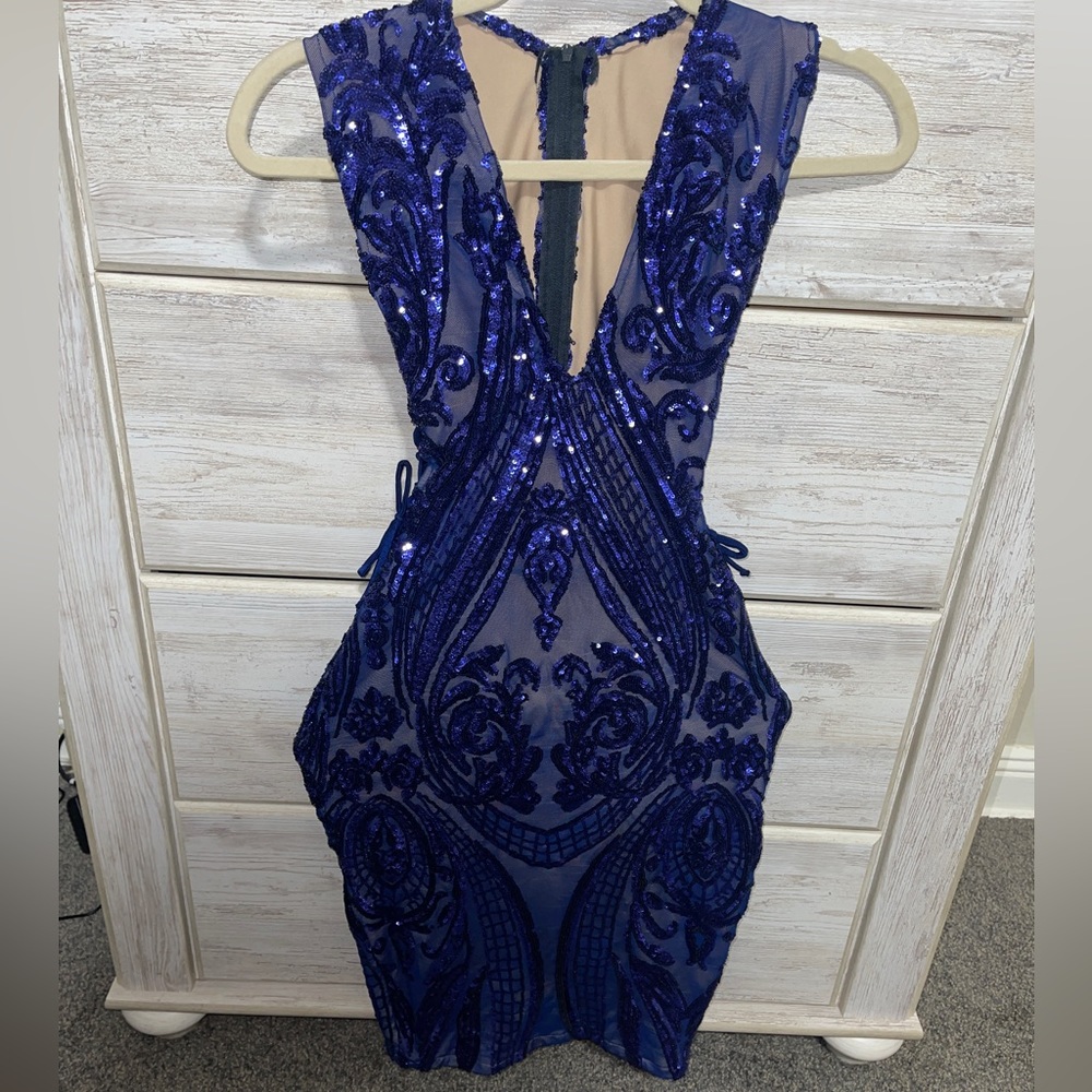 Beautiful Royal Blue Custom made dress
